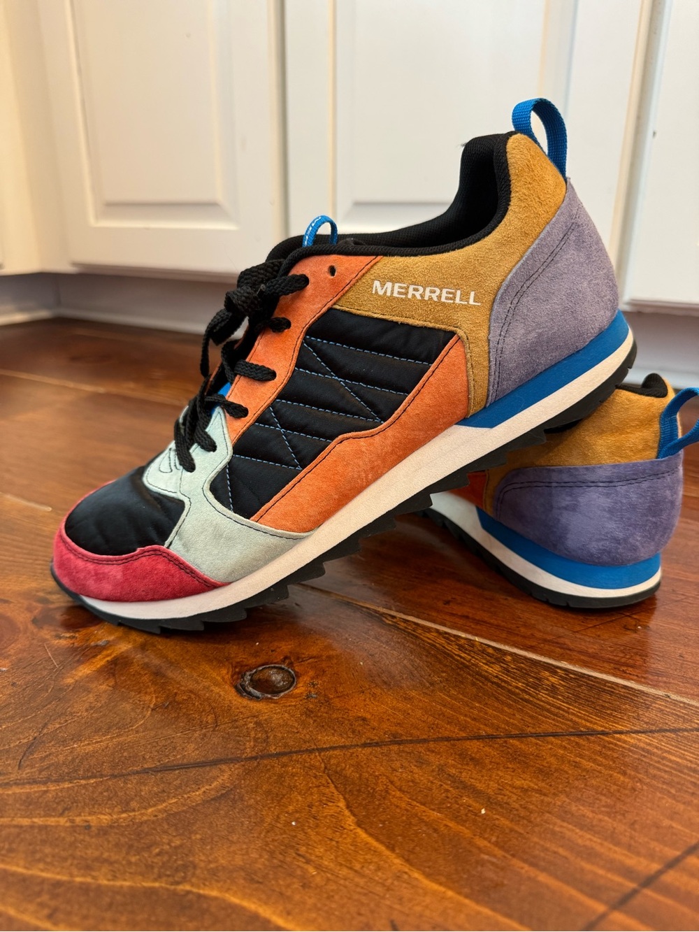 Merrell Mens Alpine J000605 Multi ColorBlock Retro Sneakers Suede Shoes. size 10
